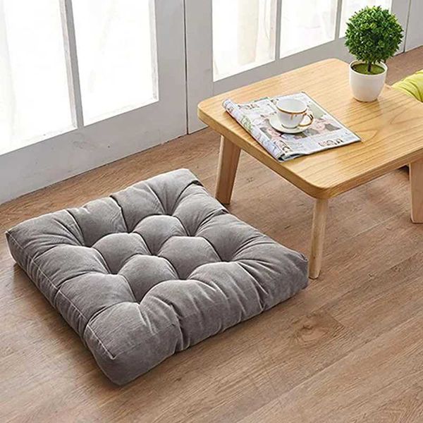 Large square floor pillow suitable for adults children plush coral chairs tatami living rooms meditation floor pillows X241022