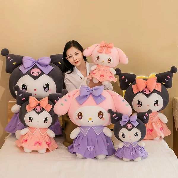 2024 Hot Sale Wholesale Cute Pink Dresses Rabbit Kuromi plush Toys Children&#039;s Games Playmates Holiday Gifts Room Decor Holiday Gifts