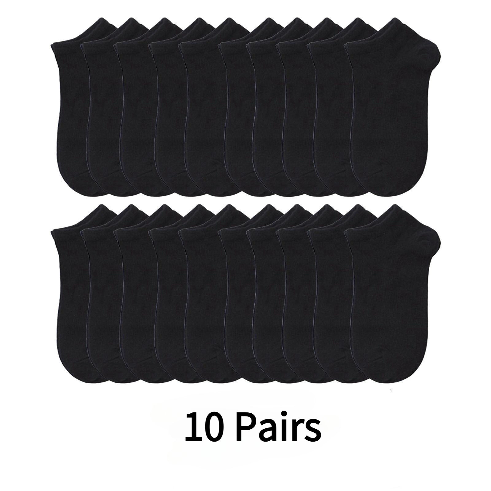 TEMU 10 Pairs Of Solid Color Low-, Comfortable Casual, Deodorant Breathable Socks, Suitable For Outdoor Sports Invisible Socks