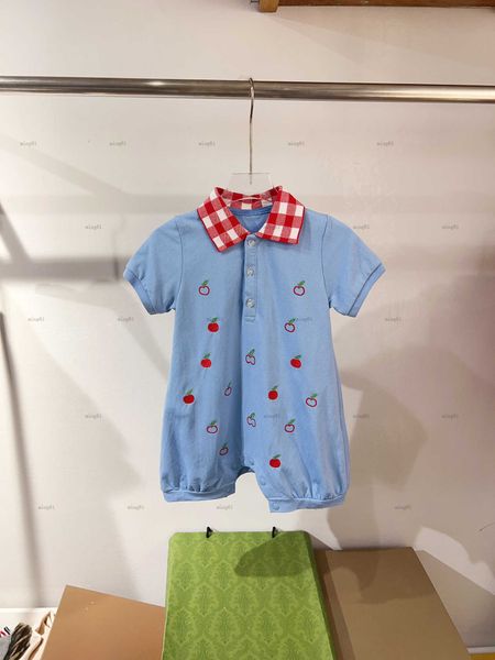 Brand newborn baby jumpsuits Embroidery logo infant bodysuit summer kids designer clothes pure cotton POLO shirt design toddler romper