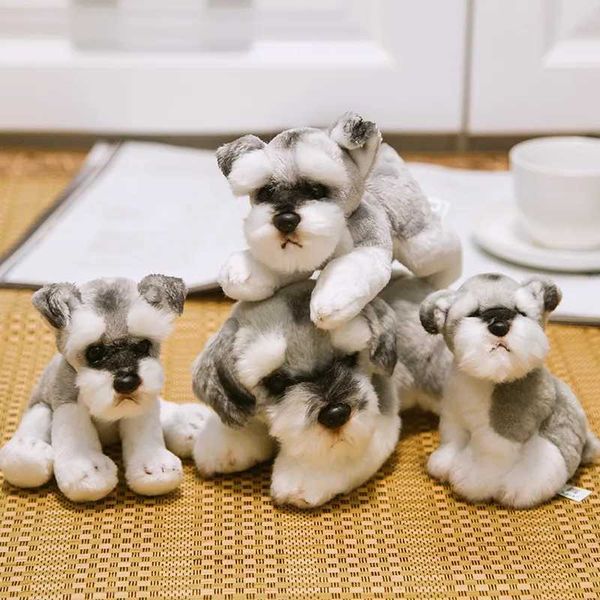 Simulated dog plush toy filled with animal super high curve Restic Schnauzer dog toy for luxury home decoration pet lover giftW241025