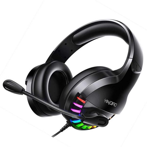 Wired Bass Headset with Microphone Portable Computer PC Gaming Headphones Electronics Earphone for Home Office Net Bar PinkM240729
