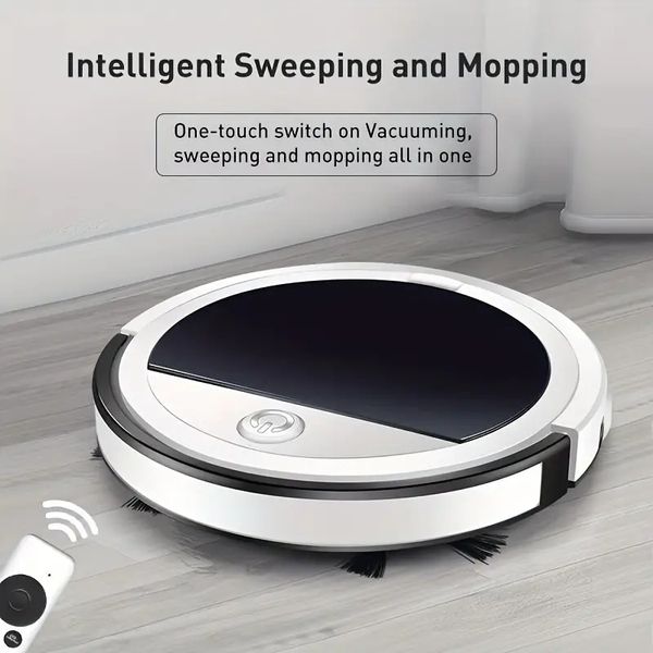 1pc, 2800Pa Smart Vacuum Cleaner Robotic Vacuum Cleaner Automatically Sweep Your Home With ThePress Of A Button, Four Control Modes WithRemo