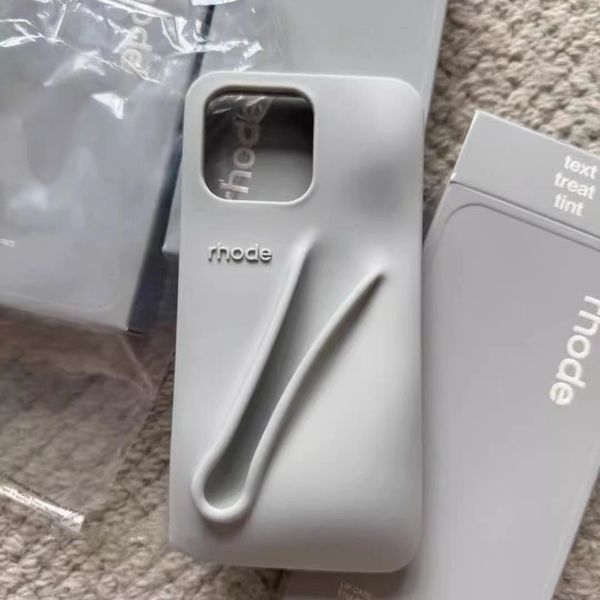 rhode phone case Lipstick Portable Case Designer Lip Gloss Lipstick Lip Balm 3D Make-Up Silicone Phone Case for iPhone 15 14 13 12 Pro Max H