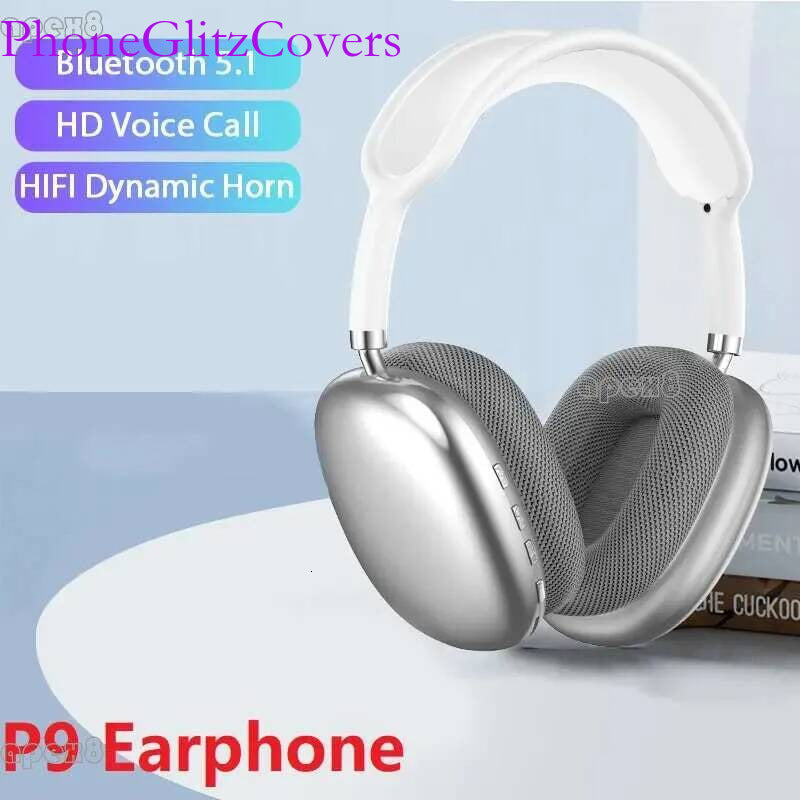 New P9 Wireless Bluetooth Headphones Noise Cancelg with Microphone Pods Over Ear Sports Gaming Headset for Mobile accessories Cell phone