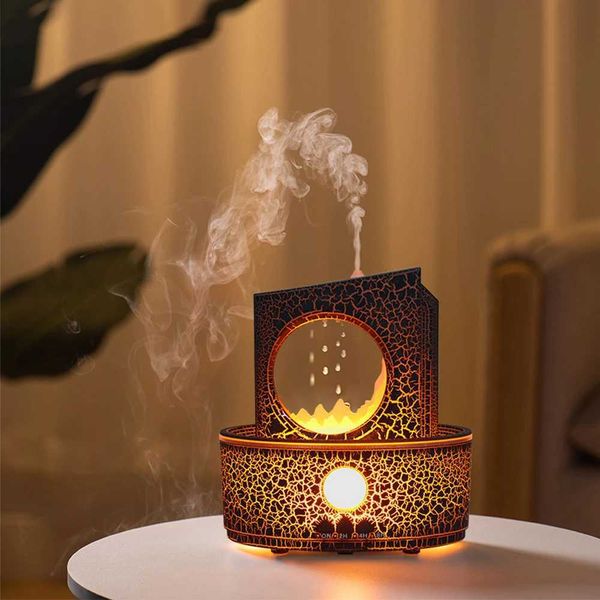 Humidifiers Rain Clouds Aroma Diffuser Air Humidifier Remote Control Ultrasonic Fragrance Atomizer with LED Nightlight Zen Raindrop Diffuser