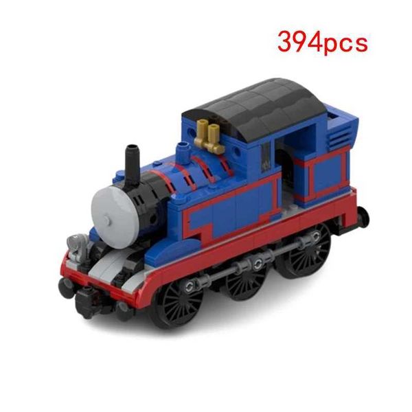 Spot MOC-181121 small train 394pcs locomotive small particle assembly block model kids playset gift C241101