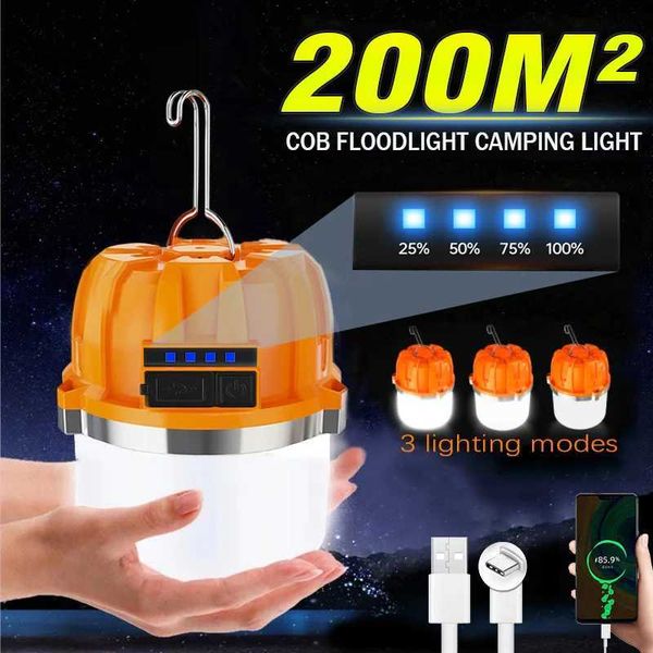 500W Powerful USB Rechargeable LED Camping Lights Built-in Battery Outdoor Camping BBQ Tent Hanging Lantern Emergency Power BankLX241113