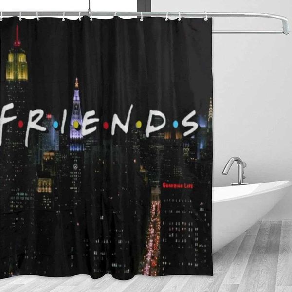 Friends Tv Show Shower Curtain Waterproof Bathroom Decor Durable Polyester Bath Curtain with Hooks Bathroom Screen Bathtub Decor Y240815