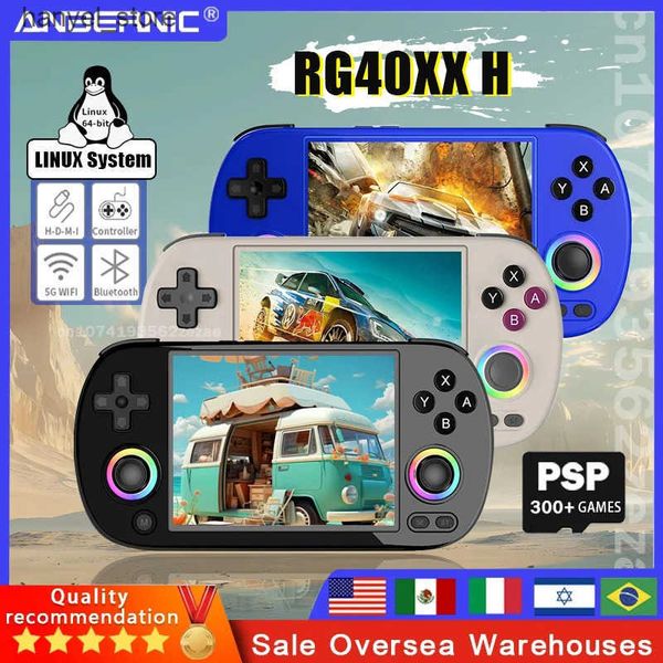 Portable Game Players ANBERNIC RG40XX H handheld game console 4-inch I screen video game console joystick RGB lighting 5G WiFi support P gam