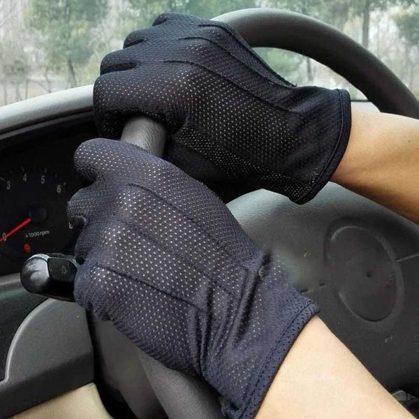 Sports Gloves Men Summer Sports Fitness Non-slip Cycling Sunscreen Short Sun Mittens Thin Cotton Breathable Touch Screen Driving Gloves L20