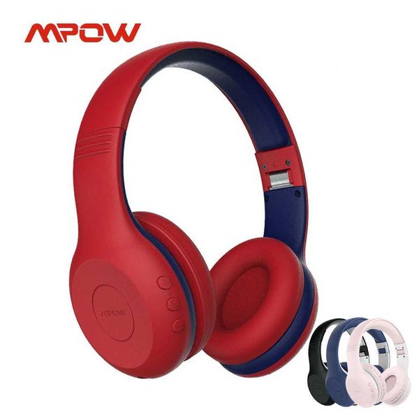 Headsets Mpow CH6 Plus Bluetooth Kids Headphones V5.0 Wireless Headset 95dB Limited With Mic 15h Playtime For Online Study PC Pad Phones J24