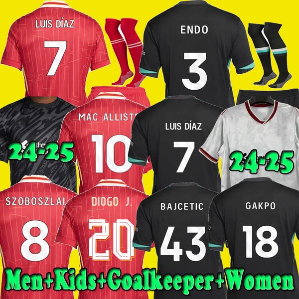 Size XL ALLISTER Soccer Jersey GAKPO DARWIN GRAVENBERCH Luis Diaz Football Kit Tops Shirts Men Kids Women Uniform A BECKER Set