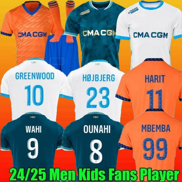2024 2025 Maillot MarseilleS Football Jersey Foot CUISANCE GUENDOUZI ALEXIS PAYET CLAUSS Football Shirts Men Kids VERETOUT Under OM Olympiqu