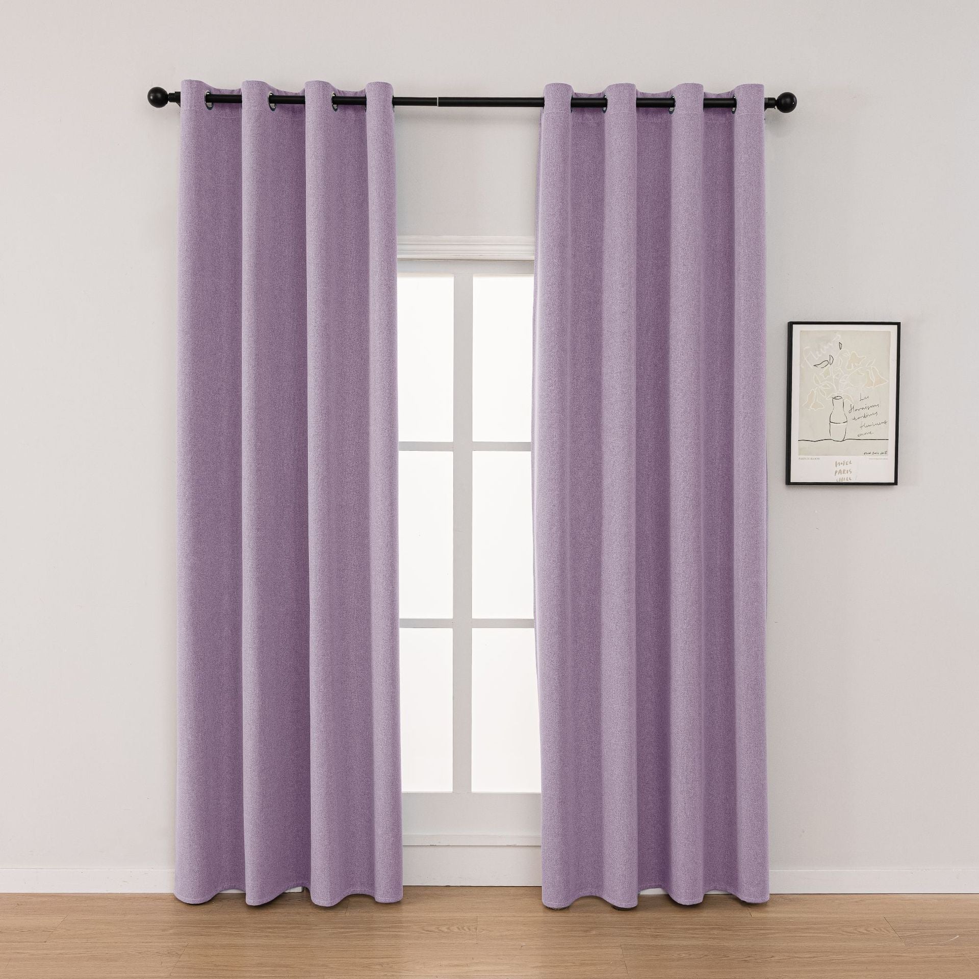 YL-36599 linen cotton linen full blackout curtain sunscreen sunshade heat insulation solid color foreign trade curtain