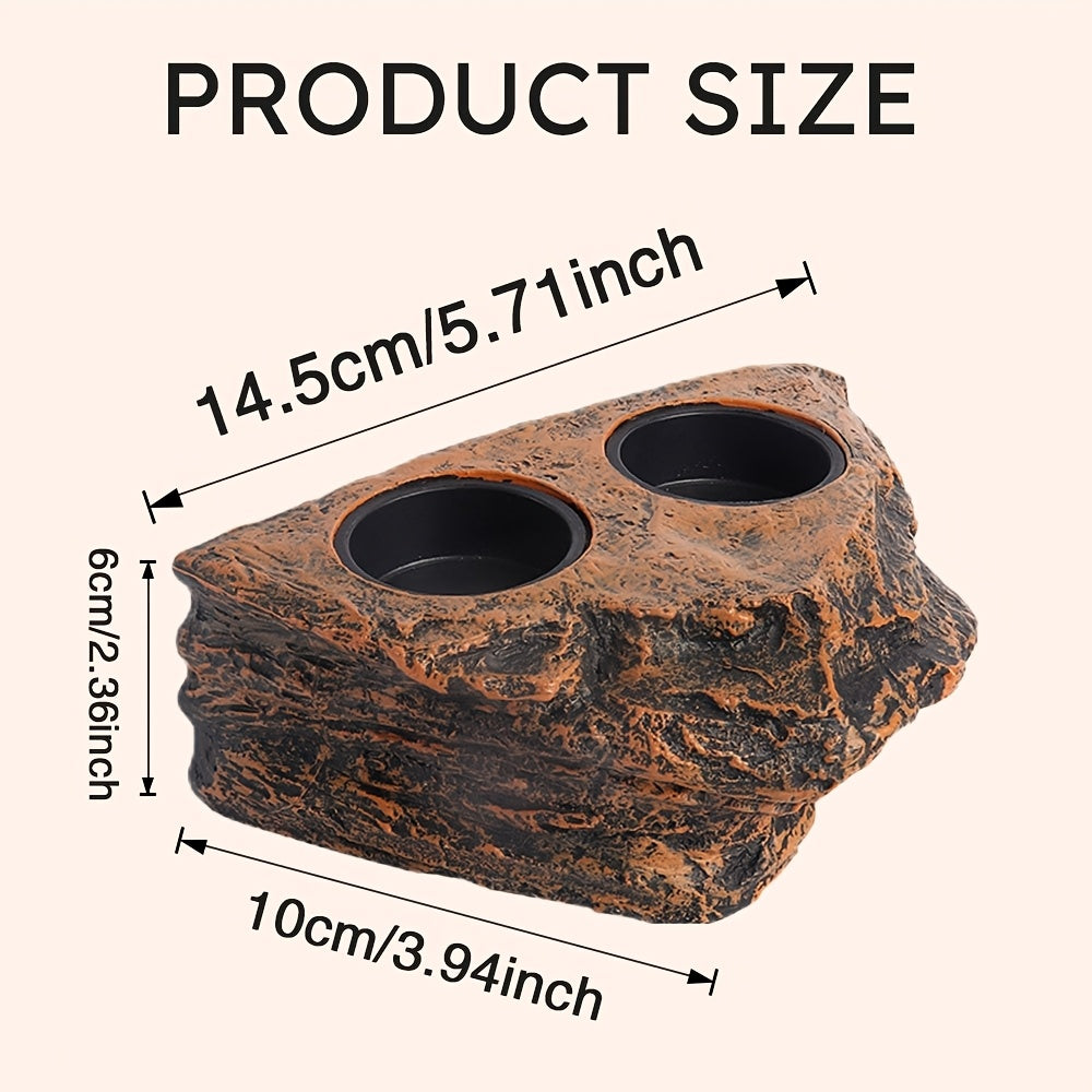 TEMU Magnetic Detachable Feeding And Drinking Bowls For Reptiles: Suitable For Leopard Geckos, Geckos, Lizards, Frogs, Crabs, And More - No