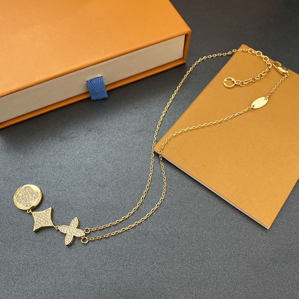 L Designer Necklace S Fashion Jewelry Charm Women&#039;s Collar Dating Party Necklaces Nice Gift Pendant B553