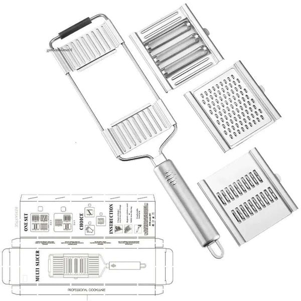 Multifunctional Food Slicer Manual 4In1 Fruit Vegetable Grater Cutter Shredders Household Potato Grinders Kitchen Stuff Hz0030