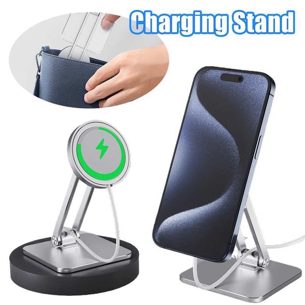 Phone Stand for Charger Aluminum Alloy Desktop Stand Holder Dock Cell Phone Stand Cradle for IPhone 15 14 13 12 Pro MaxT250109