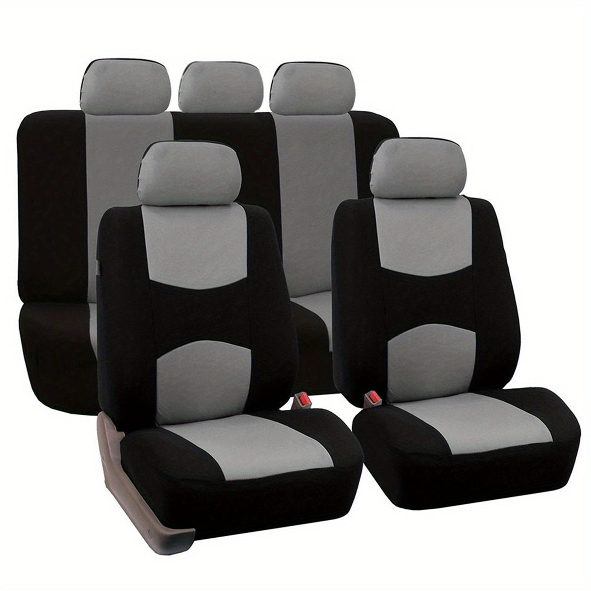 TEMU Car Interior With A Universal Fit 5-seat Polyester Car Seat Cover Set