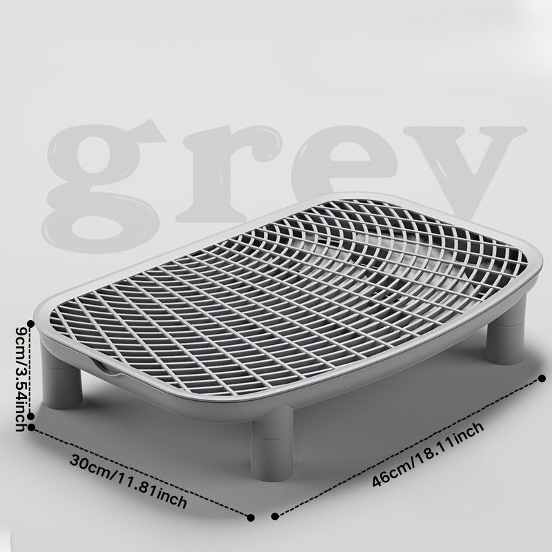 TEMU 1pc Cat Litter Mat, Anti-scatter Step Pad For Cats With Removable Bed – Double-layered Elevated Design To Prevent Spillage, Cat Litter Box Mat