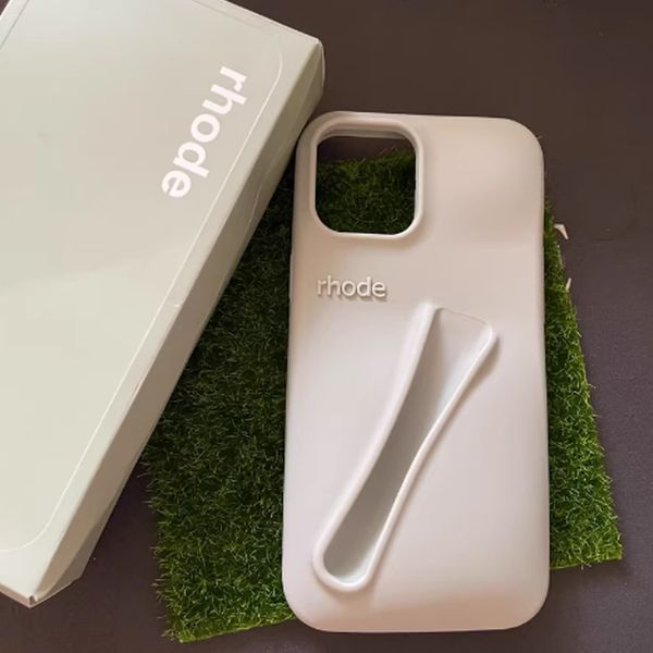 Rhode designer lipstick portable phone case design lipstick lipstick 3D Make Up silicone phone case for Apple iPhone 15 14 13 12 11 pro max