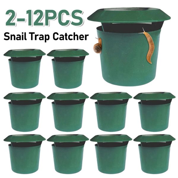 2-12pcs Snail Trap Catcher Eco-friendly Garden Slug Cage Reusable Pests Bait Station Tools Garden Farm Protector