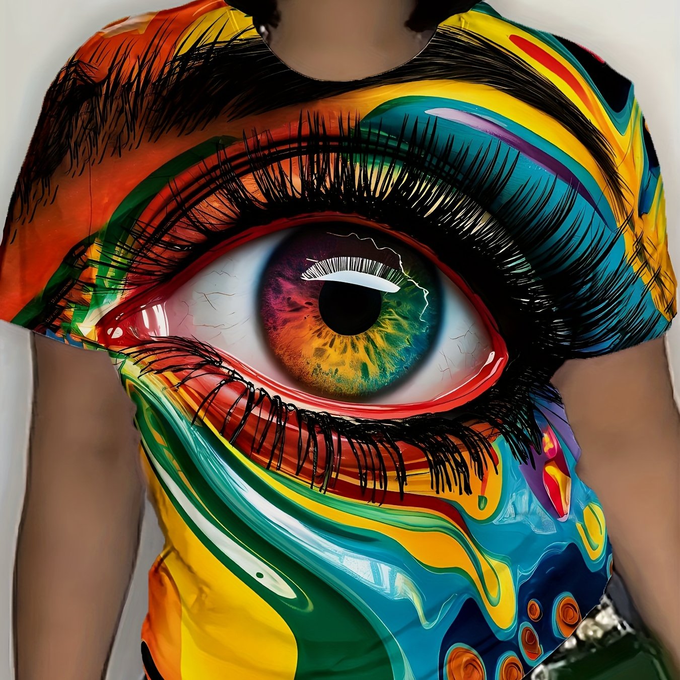 TEMU Women's Plus Size Graphic T-shirt - Soft & Breathable Fabric - - Everyday Casual Outfit - Birthday Gift Idea - Non-see-through Fabric -