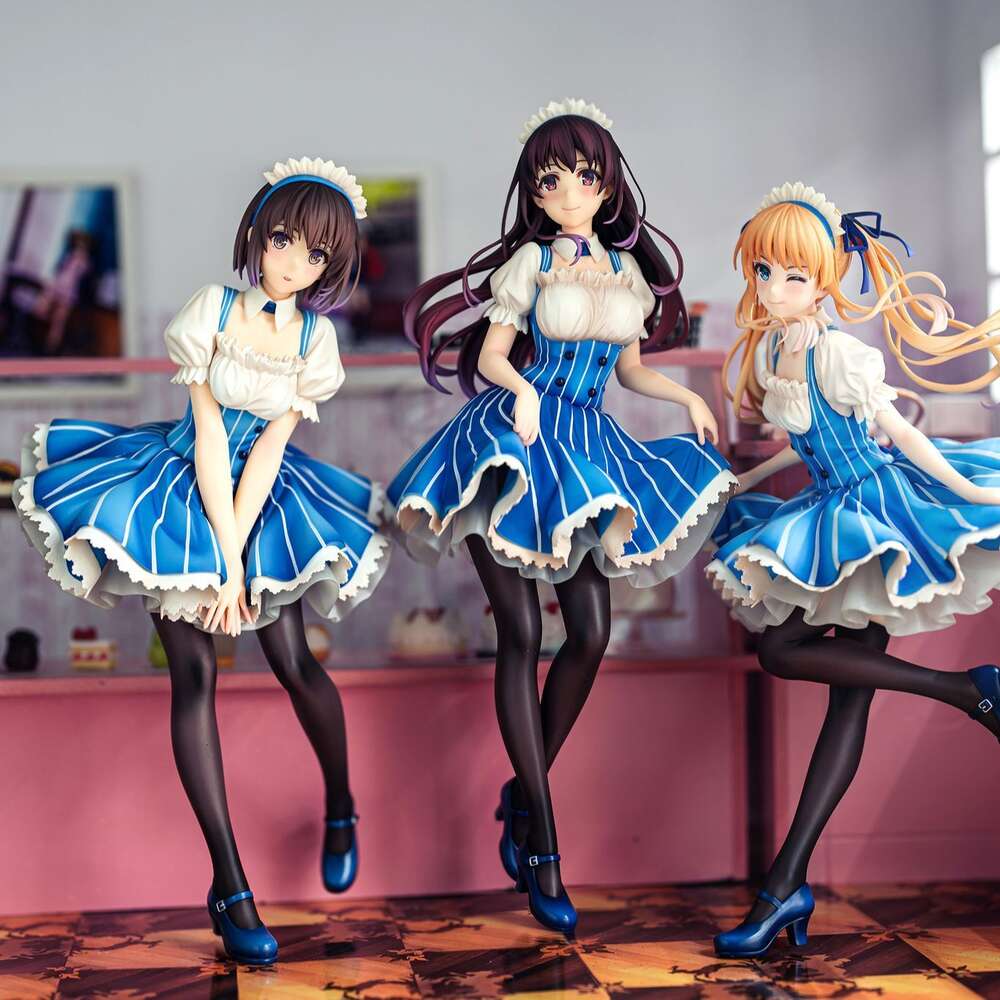 Finger Toys 24cm Aniplex Saenai Heroine No Sodatekata Fine Kato Megumi 1-7 Maid Ver Pvc Action Figure Toy Collection Model Doll Gifts
