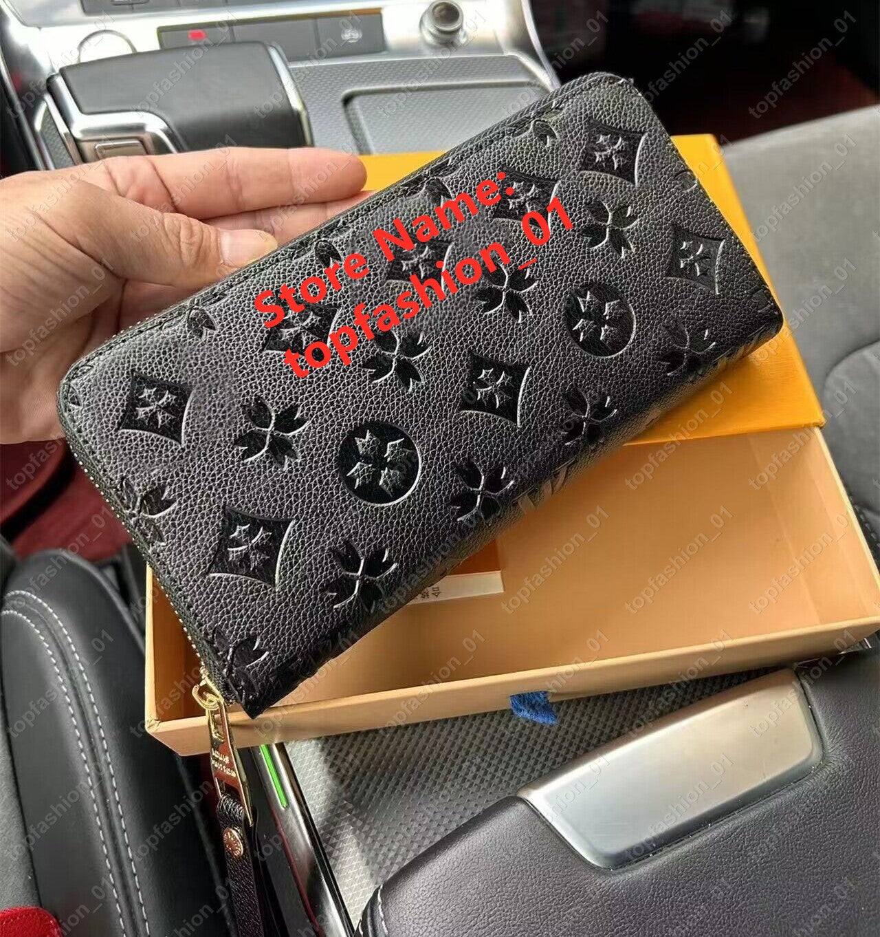 Wallets & Holders Designer Leather Zipper Wallet for Men Women with Flower Pattern Includes Card Holder Coin Pouch card holder With box AAA