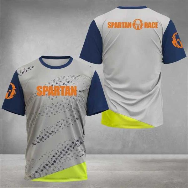 T-shirts masculinos 2024 Camiseta gráfica 3D Sparta GRAPHIC para compressão de compressão de ginástica de fitness de fitness