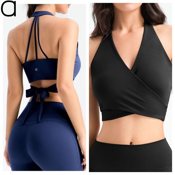 A351 Cross Strap Yoga Bra Top Women Vest with Chest Pad Fitness Training Underwear