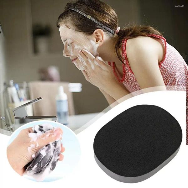 Makeup Sponges Natural Bamboo Charcoal Facial Shampoo High Density And White Black Cleansing Thickened Washcloth PVA