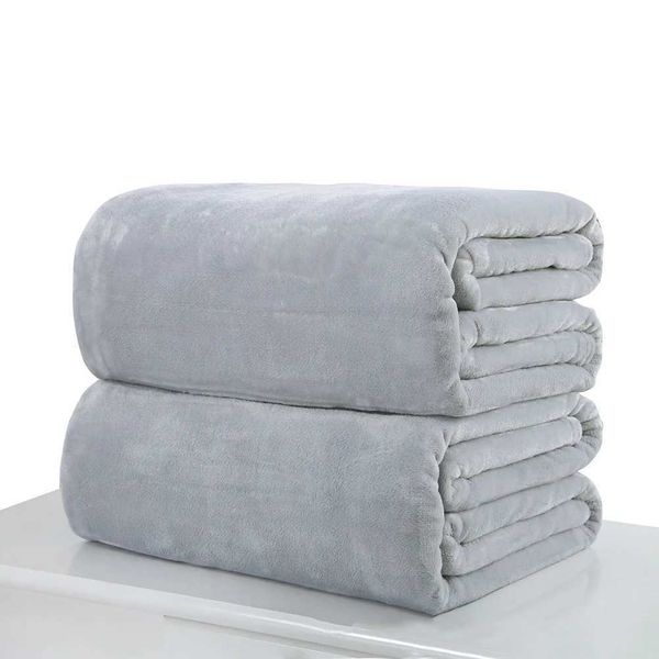 Fleece Flannel Blanket Plush Solid Color Bed Covers for sofa Soft Adult Plaid Throw Blankets Bedspread for the Couch Y240730