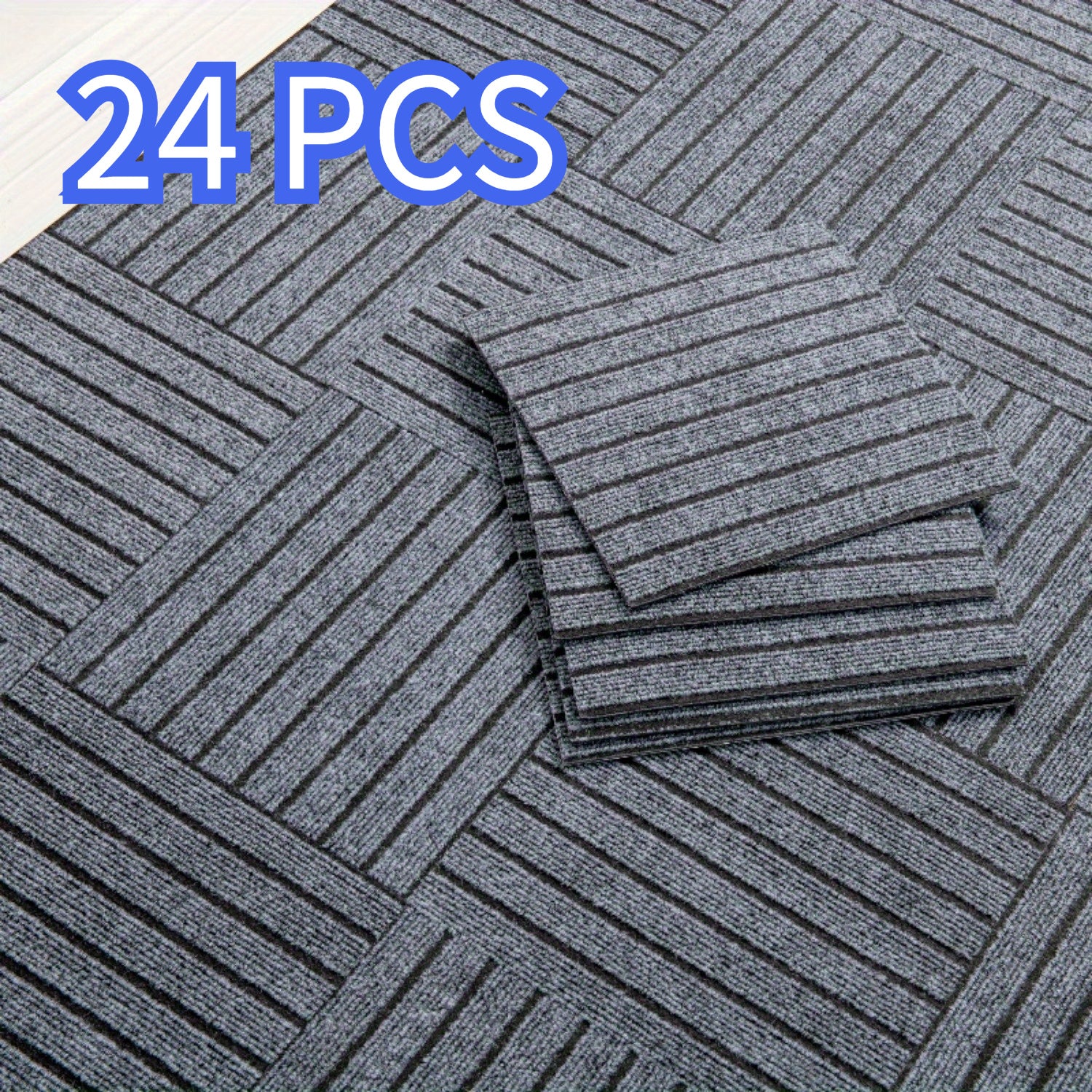 TEMU 24pcs Of Self-adhesive, Floor Mats (11.8 X 11.8 Inches) | Square Rugs, Decorations, Cat Scratching And Climbing Mats | Perfect For Bedroom,