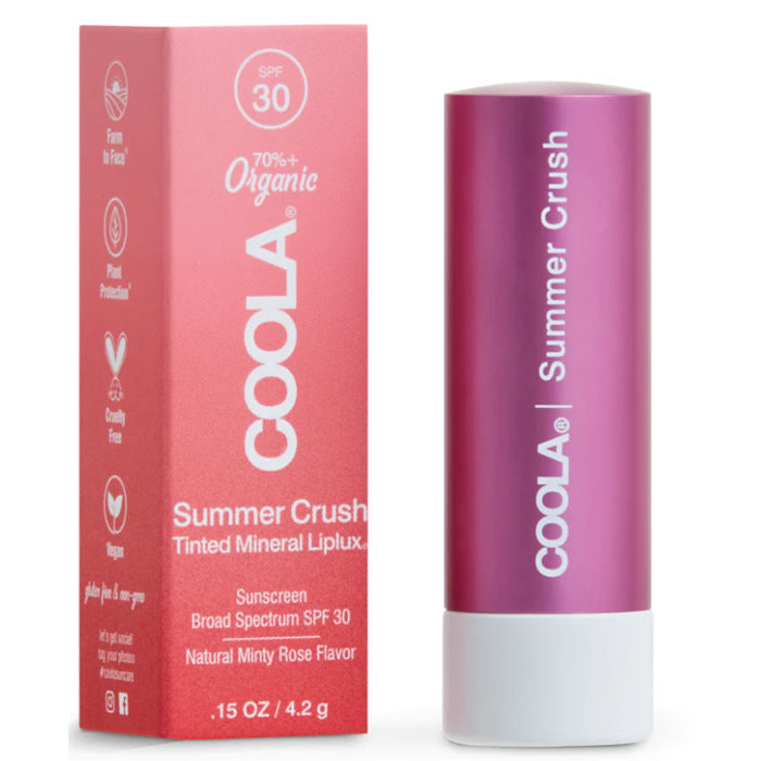 Coola Mineral Liplux Organic Tinted Lip Balm Sun Protection Summer Crush Spf30 4,2 ml