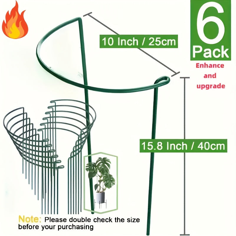 TEMU Plant Support Stakes, 10pack Metal Peony Cages And Supports, Garden Stakes Plant Support Cage, Large Plant For Outdoor Indoor Plant Peony Tomato
