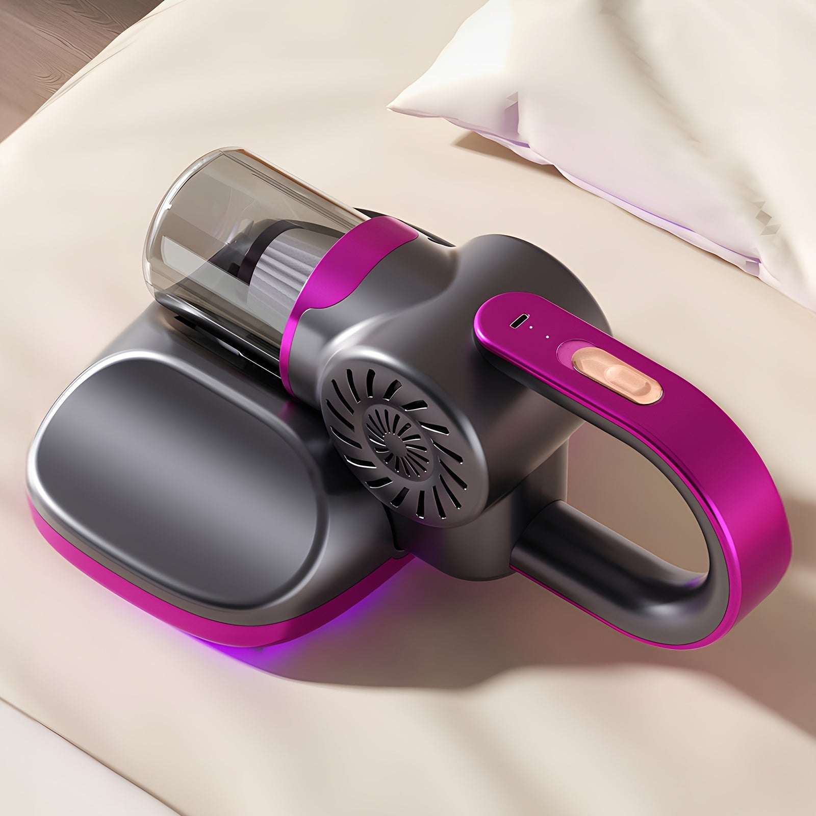 TEMU Cordless Handheld Vacuum Cleaner With 11kpa Strong Suction, 8000 Rpm Motor & 2 Extension Rods - Usb Rechargeable, Wide Suction Port For Pet Hair