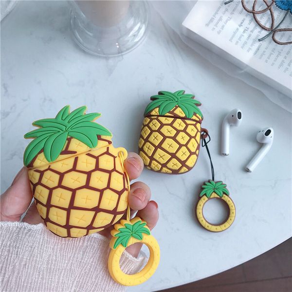 Korean Pine 1-2 Protective Creative Fruit Wireless Bluetooth Earphone Silicone Cover Suitable