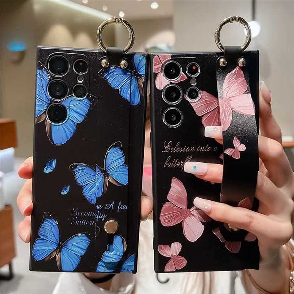 New Arrival Suitable for A52 32 12 42 10 50 30S 70 51 31 A7 2018 M53 M52 M51 M32 Case Embossed Luxury Butterfly Phone Stand Cover Z241209