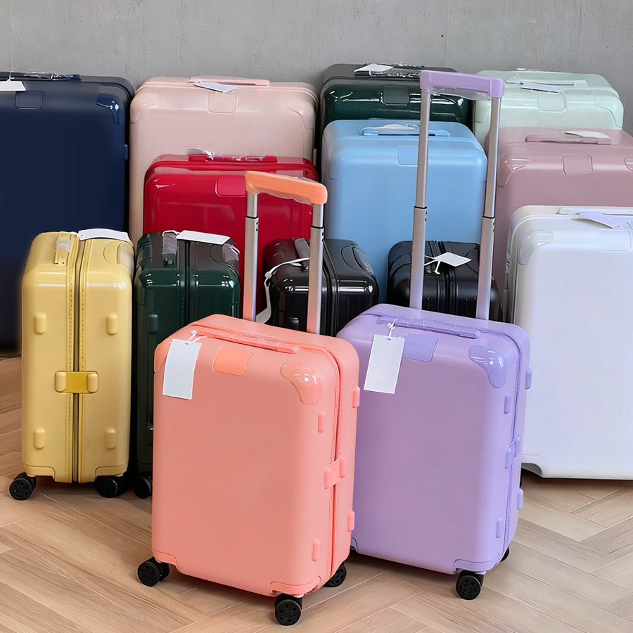Cabin Designer Suitcase Luggage Cabin Size Lightweight Rolling Luggage Polycarbonate Trolley Bag with Secure Lock Spacious Capacity Ideal Air Travel