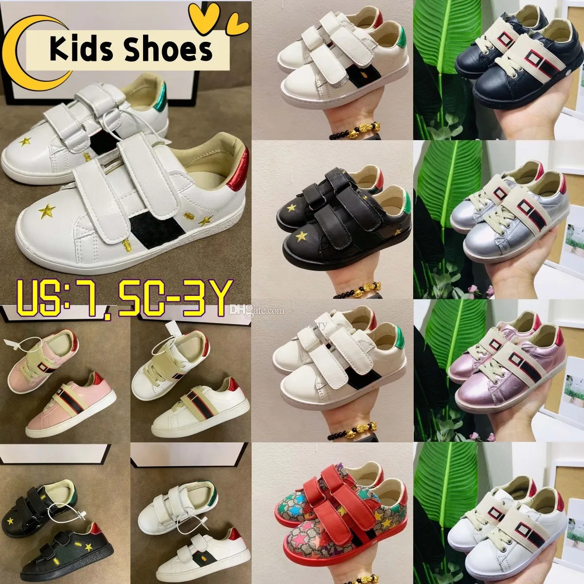 Trainers Designer Kids Shoes Casual Bee Toddler Baby Shoe Black White Pink Kid Youth Infants Boys Girls Children Brands Sneakers N0Hu H251011
