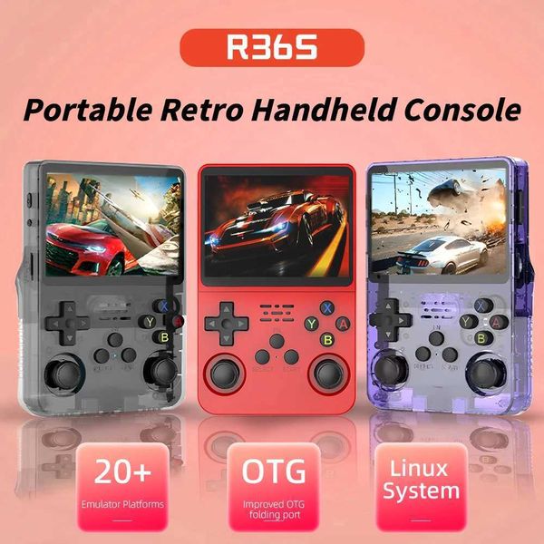 Portable Game Players Open source R36S video game console 128G 64G player Linux system 3.5-inch IPS screen retro portable H250114