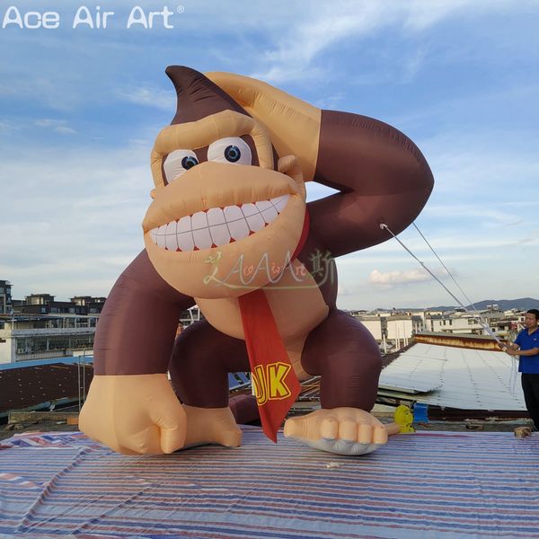 13ft Inflatable Event Monkey Outdoor Decoration Orangutan Gorilla Mascot Model for Beer Party Carnival or Advertising