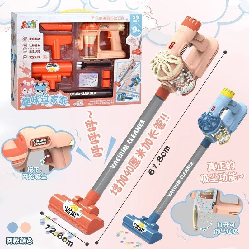 Fun Childrens Simulation Electric Vacuum Cleaner Toy Baby Pretend Play Cleaning Tool Set Sweeping Toy 250829