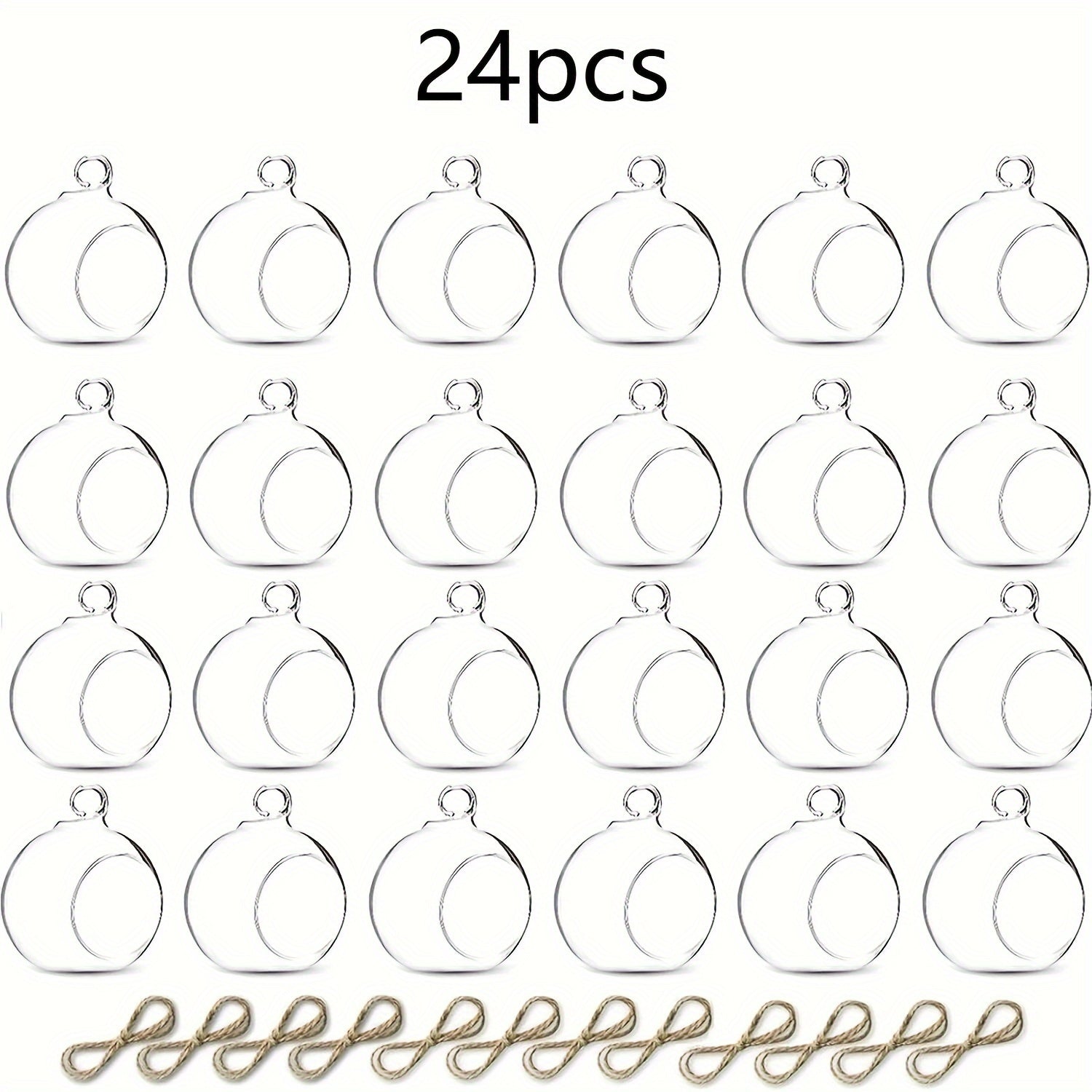 TEMU Hanging Glass Tealight Holder , Tea Light Candle Holders Wedding Christmas Halloween Home Diy Gifts, Garden Hanging Ornaments Outdoor Candle