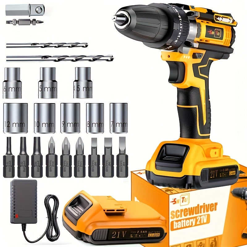 TEMU 21v Cordless Impact Wrench, Impact Wrench With Charger, Portable, Fast Charger - Power Tools For Home And Use