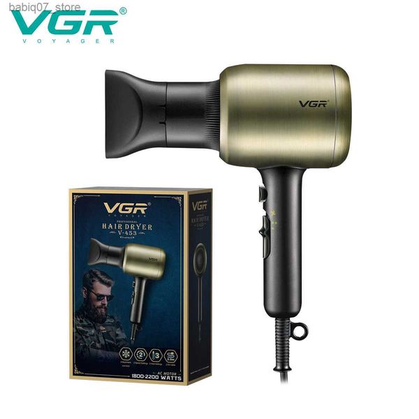Hair Dryers VGR hairdresser professional adjustable hot and cold hair salon home quick drying V-453 Q240306
