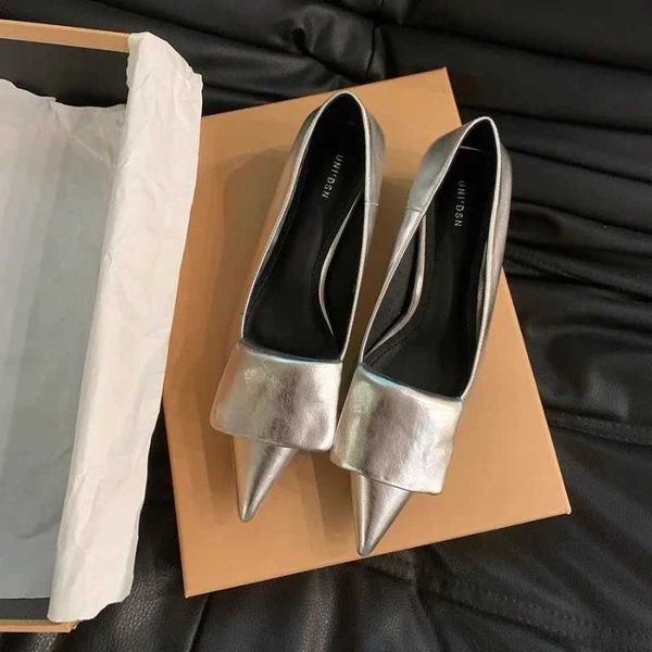 Pointed Toe Fashion Women Pumps Low Heels Spring Summer Genuine Leather Dress Office Lady Shoes Woman Pumps New ArrivalC241101