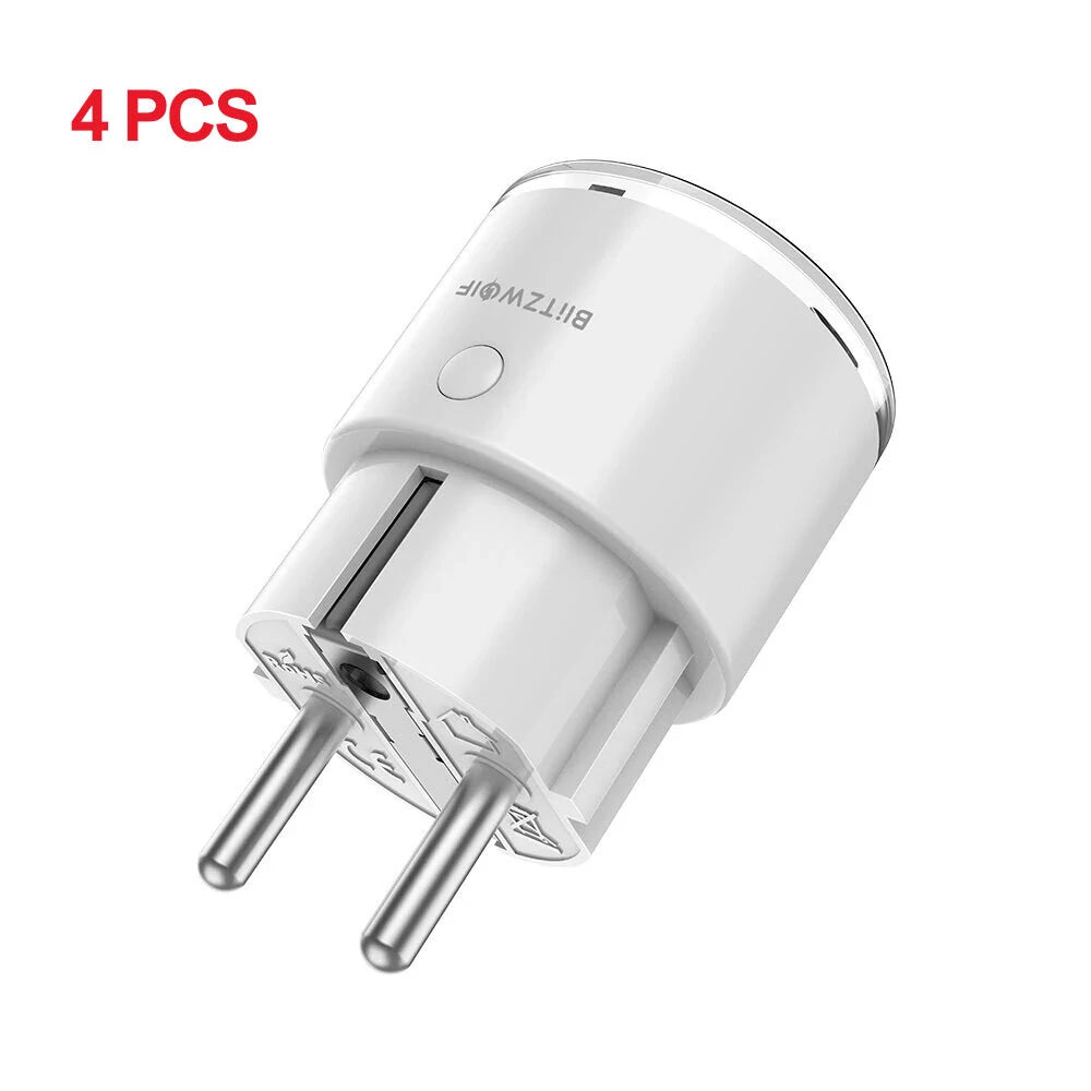 [4PCS] BlitzWolf® BW-SHP6 Pro 15A 3450W WiFi Smart Plug Wireless Power Socket Outlet Energy Monitoring No Hub Required A